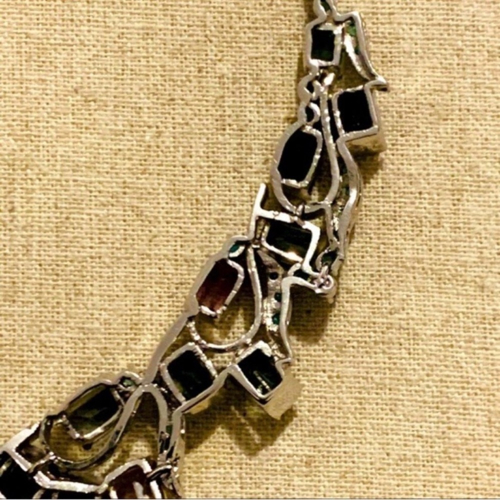 Semi-Precious Stone Statement Necklace - Picture 8 of 11